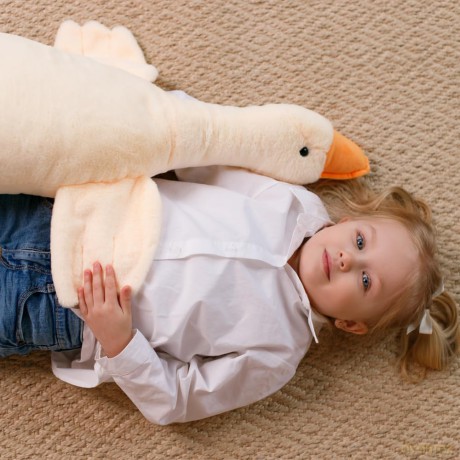Plush pillow WP MERCHANDISE Goose Fredy, champagne, 78 cm