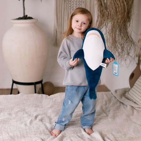 Plush toy WP MERCHANDISE Shark turquoise, 50 cm