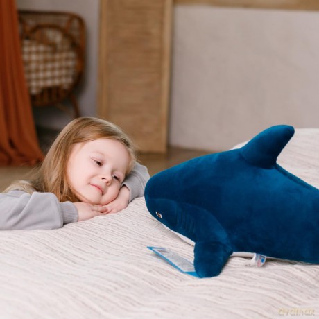 Plush toy WP MERCHANDISE Shark turquoise, 50 cm
