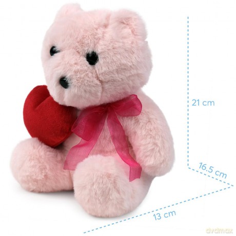Plush toy WP MERCHANDISE Bear Ellie with a heart 21cm