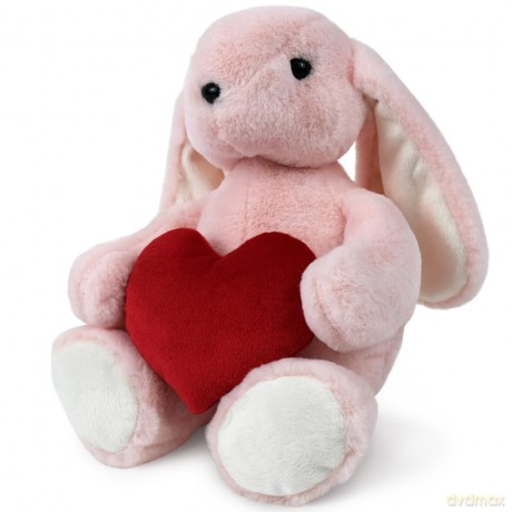 Plush toy WP MERCHANDISE Bunny Jessie with a heart 34cm