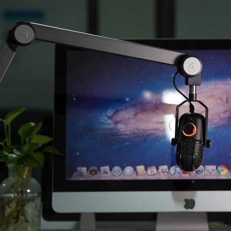 THRONMAX S1 CASTER Boom Arm Stand (Build-in USB-C 3 meters), Dark Gray