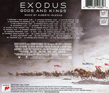 Exodus: Gods and Kings soundtrack (Exodus: Bogowie i Królowie) (Alberto Iglesias) [CD]