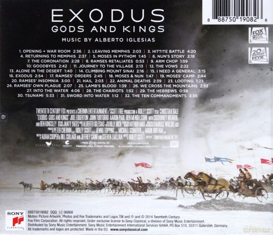 Exodus: Gods and Kings soundtrack (Exodus: Bogowie i Królowie) (Alberto Iglesias) [CD]