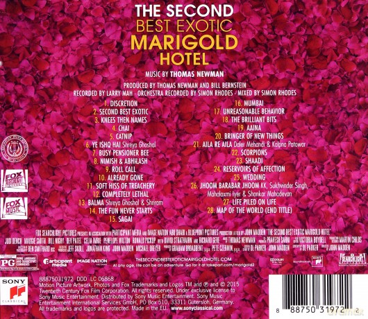 The Second Best Exotic Marigold Hotel soundtrack (Drugi Hotel Marigold) (Thomas Newman) [CD]