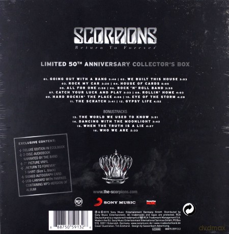 Scorpions: Return to Forever [BOX] [3CD]+[Winyl]+[USB]