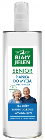 BIAŁY JELEŃ Senior Pianka do mycia ciała i twarzy 400 ml