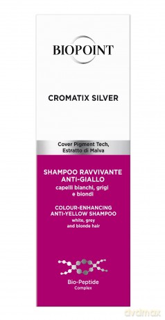 BIOPOINT Cromatix Silver Szampon do włosów neutralizujący żółte tony 200 ml