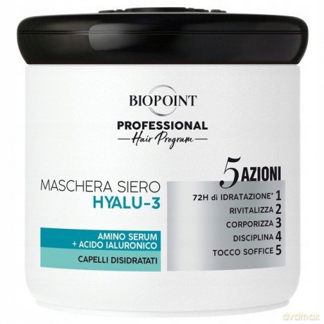 BIOPOINT Professional Hair Program Hyalu-3 Maska do włosów z kwasem hialuronowym 400 ml