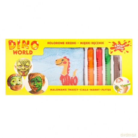 CHLAPU CHLAP KREDKI d/malow. TWARZY Dino+ręcznik