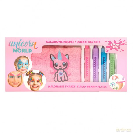 CHLAPU CHLAP KREDKI d/malow. TWARZY Unicorn+ręczn