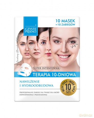 CZYSTE PIĘKNO Terapia 10-dniowa Maseczki do twarzy nawilżenie i hydroodbudowa.