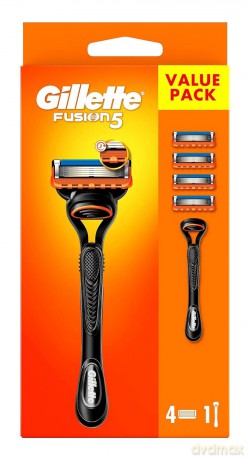 GILLETTE Fusion 5 Maszynka do golenia dla mężczyzn + 4 wkłady