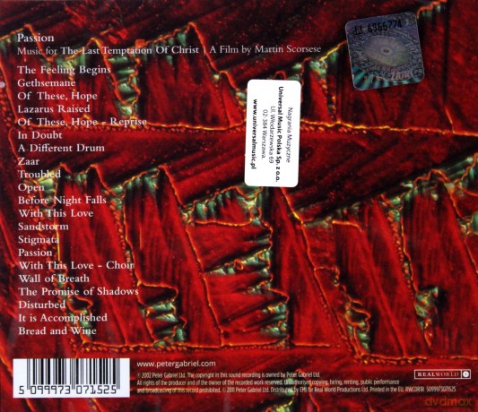 Peter Gabriel: Passion [CD]