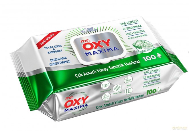 Mr.OXY MAXIMA Chust.d/czyszcz.Białe mydło 100szt