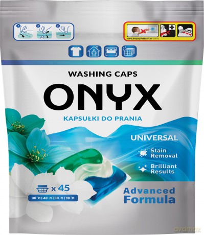 ONYX Kapsułki do prania 45 prań 3w1 Uniwersalny