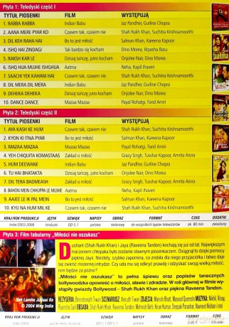 Kolekcja Bollywood: Tak bardzo cię kocham / Bo to jest miłość / Dzisiaj tańczę, jutro kocham / Aatma / Miłości nie oszukasz  + 20 Najbardziej Roztańczonych Teledysków Bollywood Pakiet [7DVD]