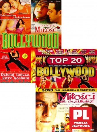 Kolekcja Bollywood: Tak bardzo cię kocham / Bo to jest miłość / Dzisiaj tańczę, jutro kocham / Aatma / Miłości nie oszukasz  + 20 Najbardziej Roztańczonych Teledysków Bollywood Pakiet [7DVD]