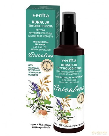 VENITA Trychologiczna kuracja przeciw wypadaniu włosów - Baicalina 100 ml