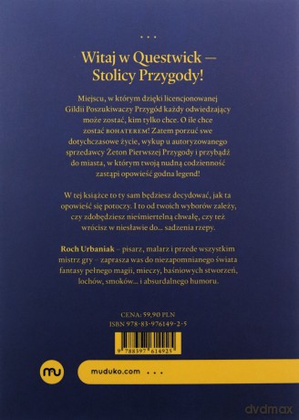 Questwick. Stolica Przygody. Gra książkowa - Roch Urbaniak [KSIĄŻKA]