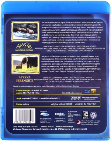 IMAX: Alaska: Duch Dzikiej Przyrody / Afryka Serengeti [Blu-Ray]