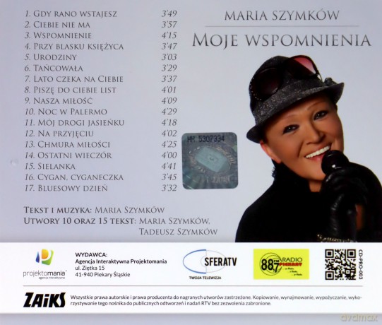 Maria Szymków: Moje wspomnienia [CD]