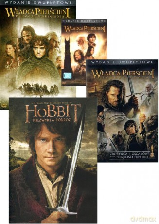 Władca Pierścieni Trylogia + Hobbit: Niezwykła Podróż [8DVD]