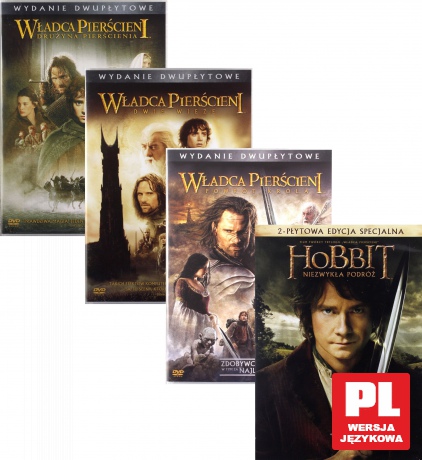 Władca Pierścieni Trylogia + Hobbit: Niezwykła Podróż [8DVD]
