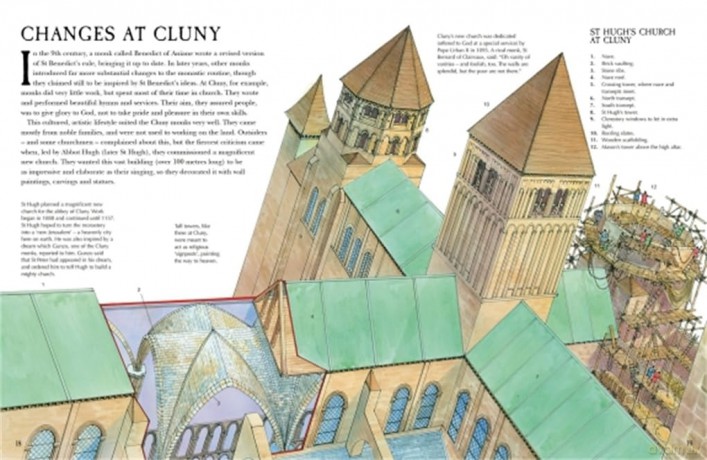 A Medieval Monastery: Spectacular Visual Guides - Fiona Macdonald [KSIĄŻKA]