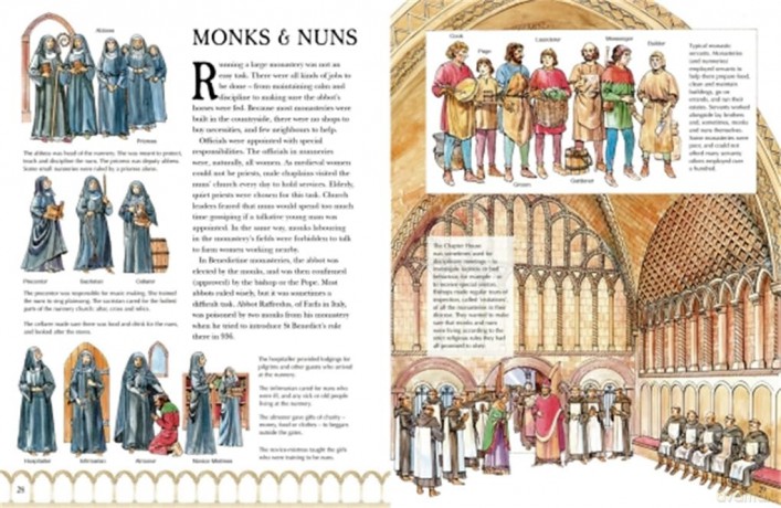 A Medieval Monastery: Spectacular Visual Guides - Fiona Macdonald [KSIĄŻKA]