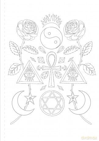 A Mystical Coloring Book: Unlock Your Magic: 50 inspiring images to color. - Sofia Liotta [KSIĄŻKA]