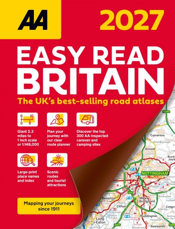 AA Easy Read Britain 2027 Flexi-Bound (AA Road Atlas Britain) [KSIĄŻKA]