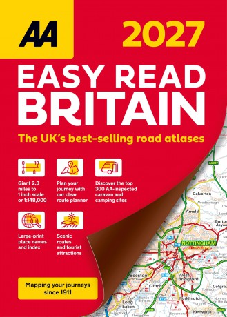 AA Easy Read Britain 2027 Spiral Bound (AA Road Atlas) [KSIĄŻKA]