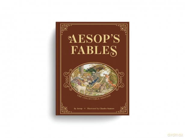 Aesop's Fables: The Collectible Leather Edition: The Classic Edition by acclaimed illustrator, Charles Santore (Charles Santore Children's Classics) - Aesop [KSIĄŻKA]