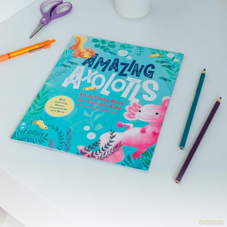 Amazing Axolotls: An Activity Book for Kids with Colouring, Mazes, Crosswords, and More - Little Bigfoot [KSIĄŻKA]