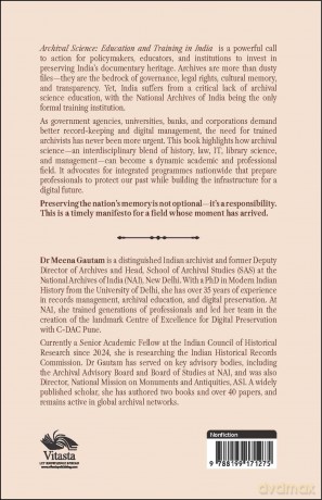 Archival Science: Education and Training in India-An All-India Perspective, A Project Study - Meena Gautam [KSIĄŻKA]