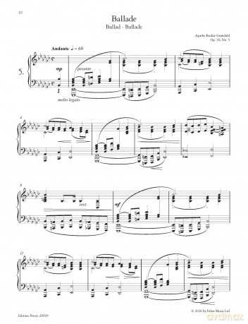 Backer Grondahl: Fantasistykker (Fantasy Pieces) Op. 36 (EP20039) - Agat Backer Gr Ndah [KSIĄŻKA]