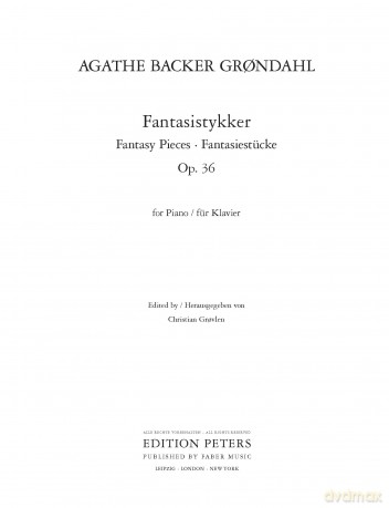 Backer Grondahl: Fantasistykker (Fantasy Pieces) Op. 36 (EP20039) - Agat Backer Gr Ndah [KSIĄŻKA]