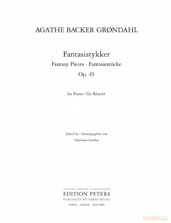 Backer Grondahl: Fantasistykker (Fantasy Pieces) Op. 45 (EP20040) - Agat Backer Gr Ndah [KSIĄŻKA]