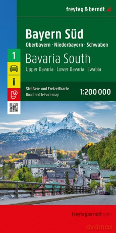 Bavaria South Road and Leisure Map - Upper Bavaria - Lower Bavaria - Swabia [KSIĄŻKA]