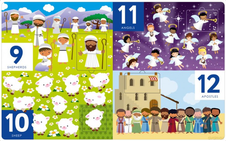 Bible 123 - Lift the Flap Activity Kids Books - Childrens Books, Toddler Books [KSIĄŻKA]