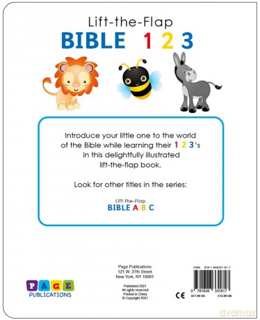 Bible 123 - Lift the Flap Activity Kids Books - Childrens Books, Toddler Books [KSIĄŻKA]