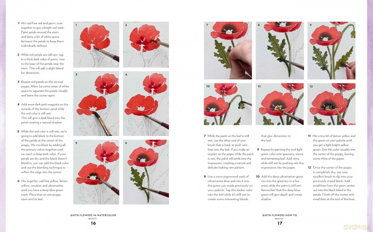 Birth Flowers in Watercolor: A Creative Guide to Painting Personal Floral Art for Every Month - Includes Watercolor Pad with Sketches-No Drawing Required! - Kirsten Van Leuven [KSIĄŻKA]
