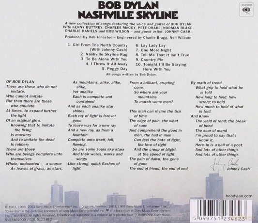 Bob Dylan: Nashville Skyline [CD]