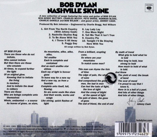 Bob Dylan: Nashville Skyline [CD]