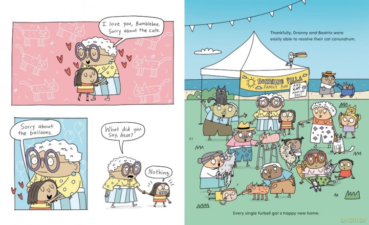Cats on Cats on Cats: A brilliantly funny, quirky and heartwarming graphic-novel style picture book - Maddie Frost [KSIĄŻKA]