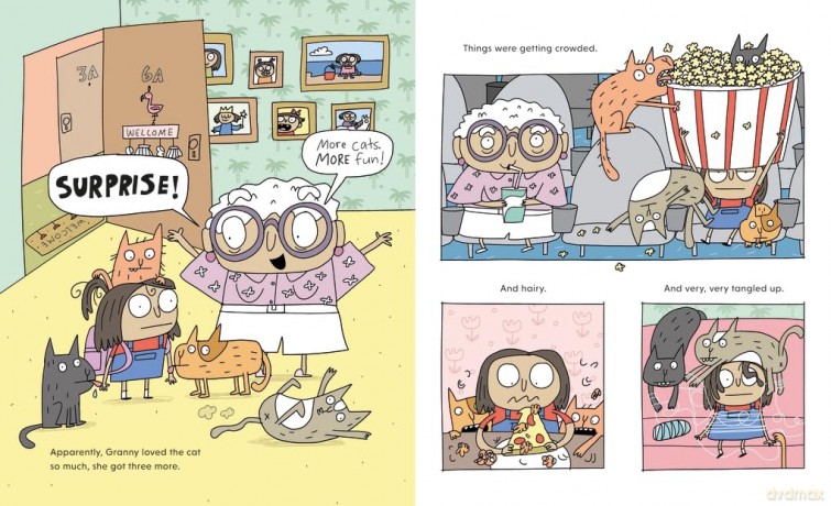 Cats on Cats on Cats: A brilliantly funny, quirky and heartwarming graphic-novel style picture book - Maddie Frost [KSIĄŻKA]