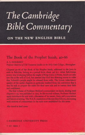 CBC: Book of Prohet Isaiah 40-66: Chapters 40-66 (Cambridge Bible Commentaries on the Old Testament) - A.S. Herbert [KSIĄŻKA]
