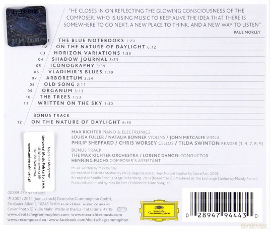 Max Richter: The Blue Notebooks [CD]