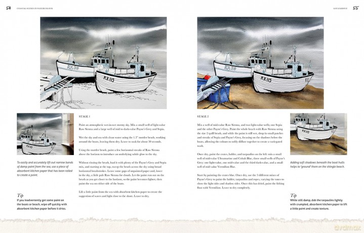 Coastal Scenes in Watercolour: Techniques and Tutorials for the Complete Beginner (Art Techniques) - Lois Davidson [KSIĄŻKA]